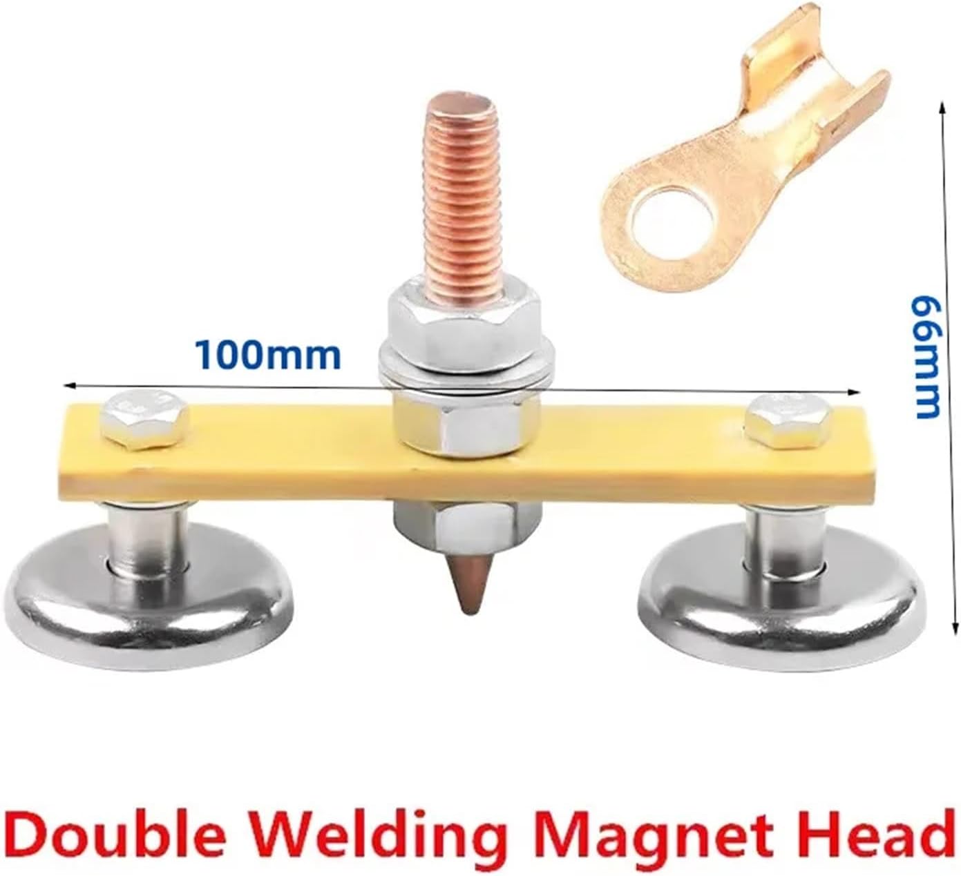 1PCS Magnetic Ground Iron Welding Machine Magnet Fixed Head(Double Magnet)