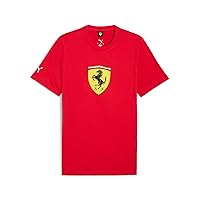 PUMA Ferrari Sportswear - Maglietta da Uomo con Scudo colorato (Confezione da 1)