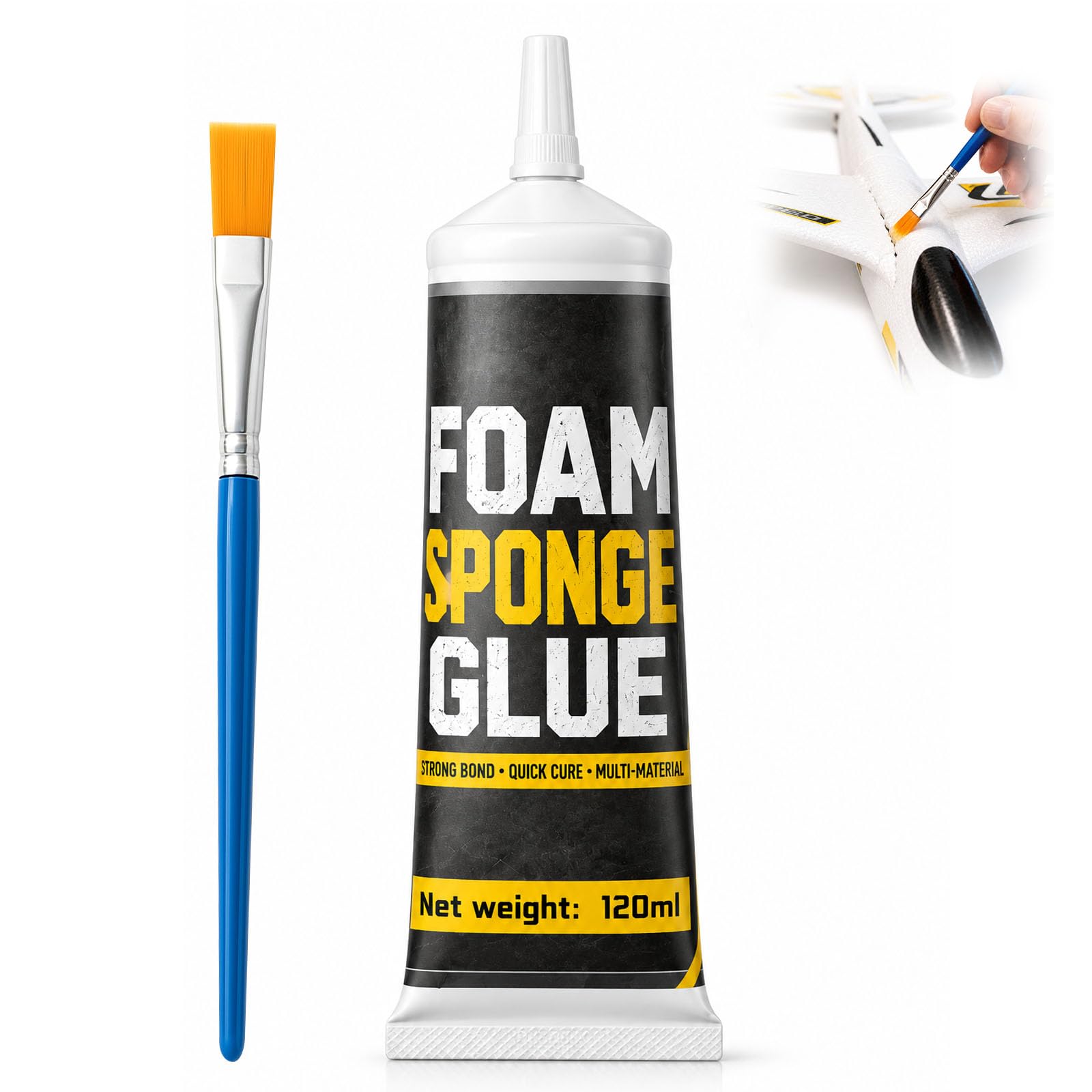 WAN2TLK 120ml Clear Foam Glue Adhesive with Brush