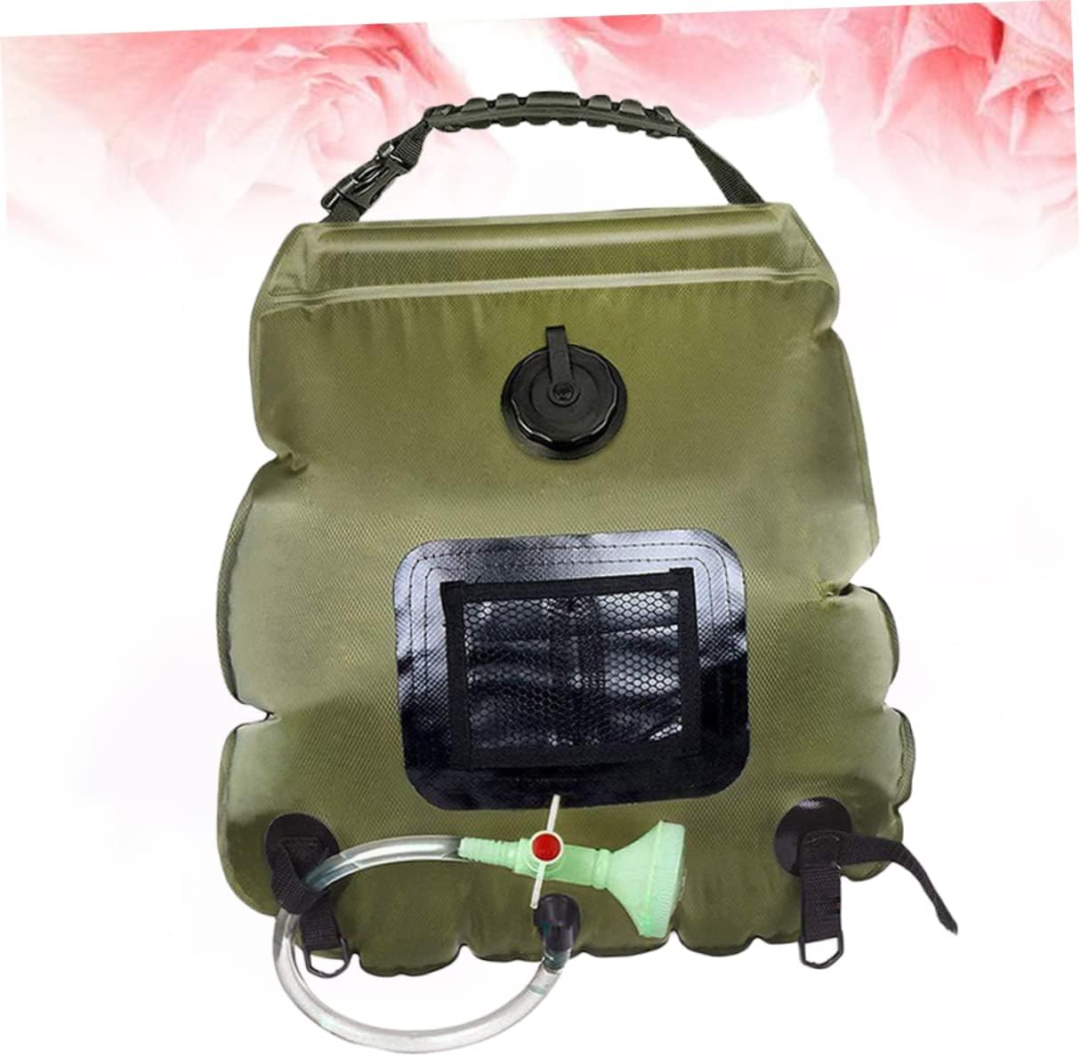 LIOOBO Portable Solar Shower Bag 20l Camping Water Container Easy to Use Shower Nozzle for Outdoor Activities