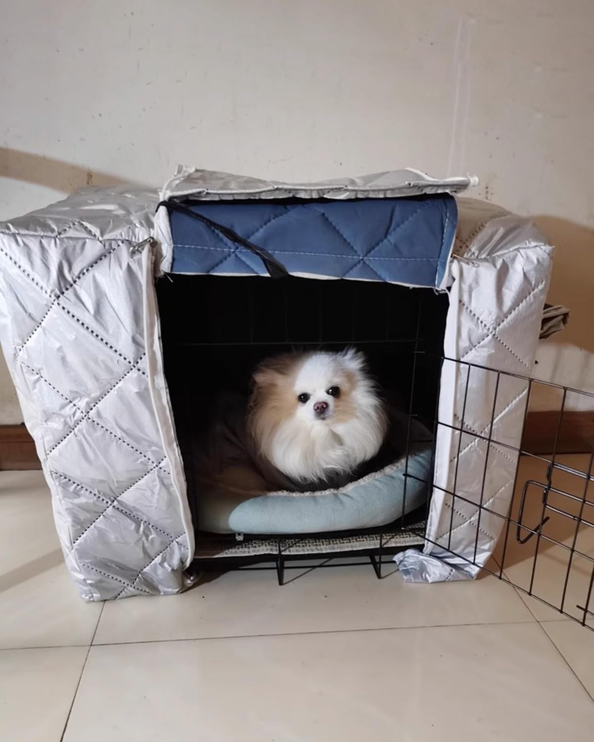 ZIMGOD Winter Dog Cage Cover to Keep Warm, Thermal Insulated Dog Crate Kennel Cover, Warmth Kennel Cover for Cat House, Privacy Protection Bird Cage Cover(78x55x137cm (30.7x21.7x53.9in))