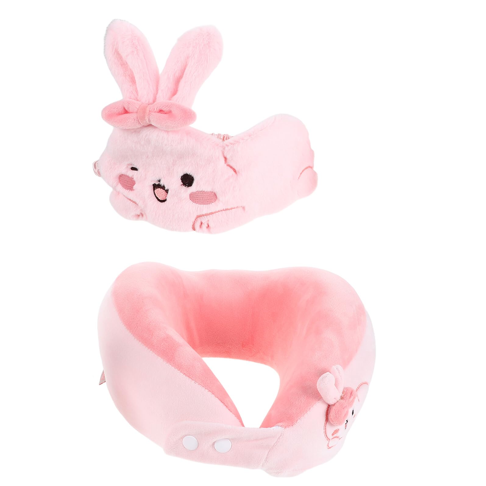 NOLITOY Almohada Siesta y Antifaz Ojos Almohada Forma Bonita Cuello De Viaje Cuello y Antifaz para Viajes Avión Coche o Siestas La Oficina