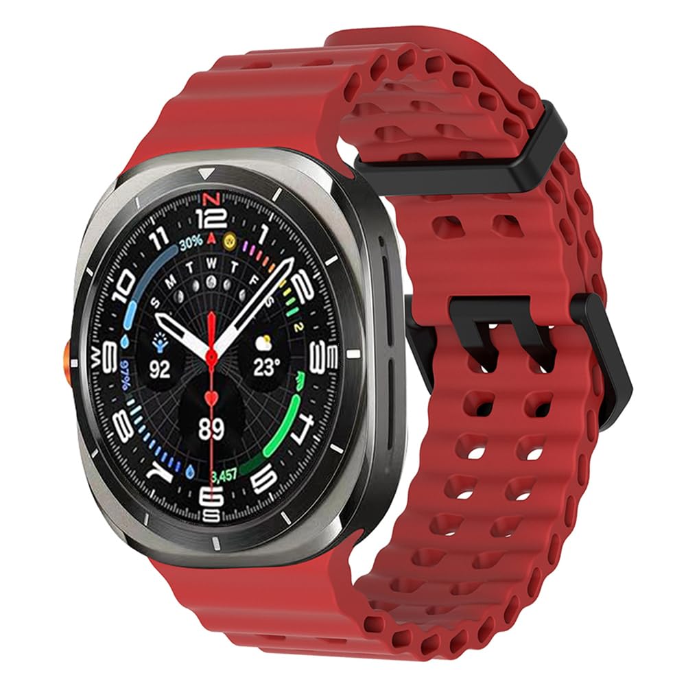 EANWireless Compatible for Galaxy Watch Ultra Band 47mm, Soft Ocean Silicone Sport Strap Women Men Replacement Accessory Fit for Samsung Galaxy Watch