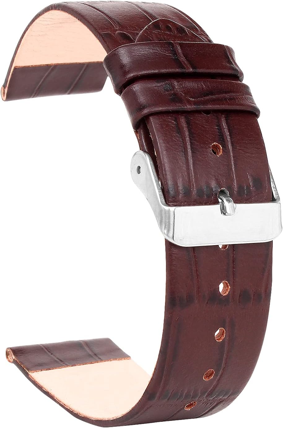 Aspire Series Genuine Leather Ultra Slim Mens Replacement Watch Straps Compatible with Titan Edge and All Slim Watches with Regular 22 mm Lug Size