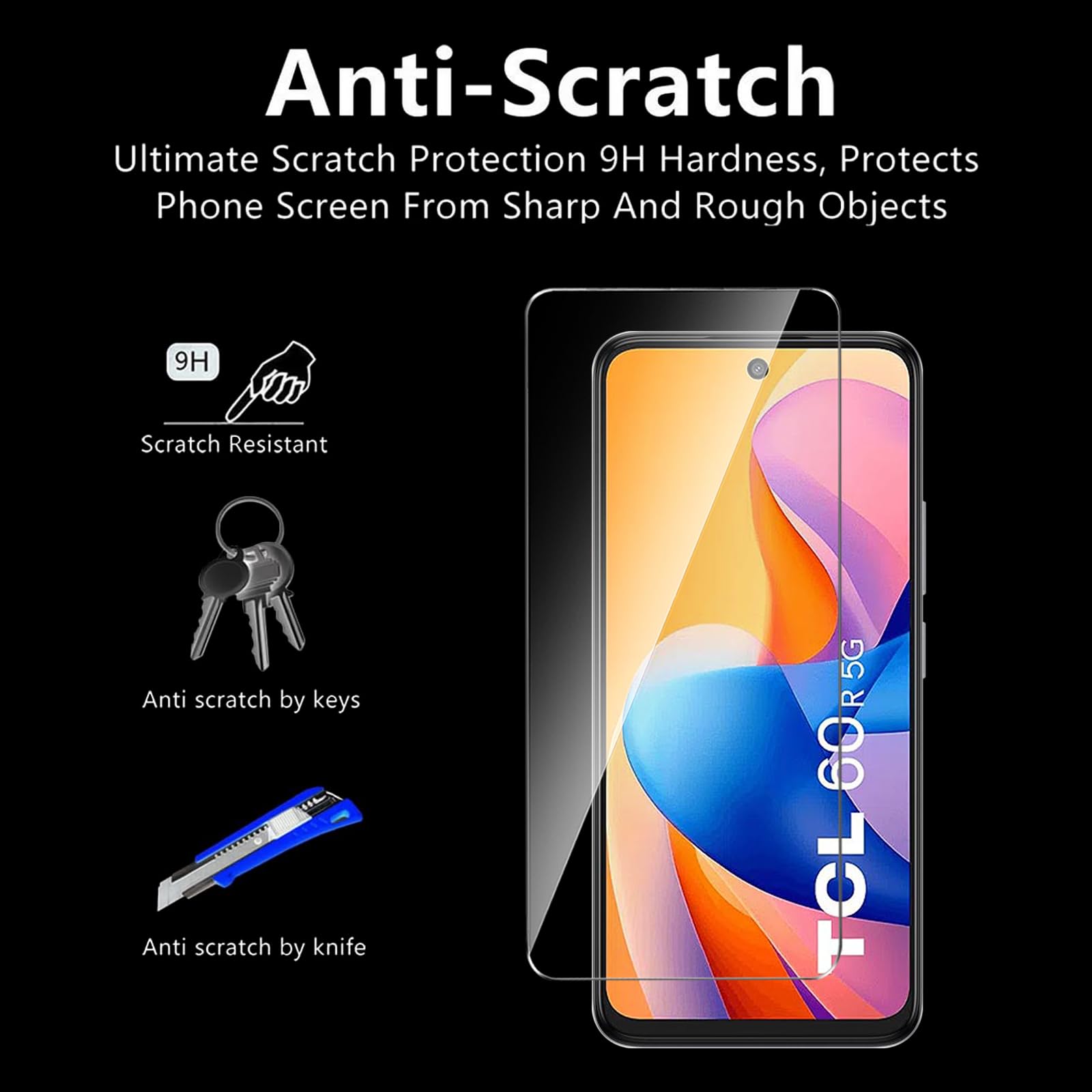 JDXHFF Coque Compatible Avec TCL 60R 5G (6.67") Transparent Housse Et 2 Pièces Verre Trempé écran Film Protecteur - Bumper Étui Souple Silicone TPU