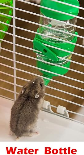 Miniatura 7 de Hábitat de torre gemela grande de 5 pisos, hámster sirio, roedor, jerbo, ratón, ratón, ratón, alambre de rata, jaula para el hogar con piel de casa,