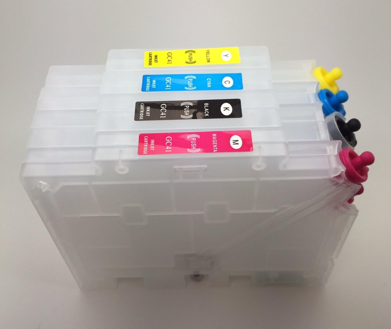4 x GC-41 GC41 Refillable Empty Ink Cartridges With auto reset chips Compatible With Ricoh SG3110DN SG7100DN SG3100 suitable for dye, gel or sublimation ink. *** Buy 3 sets get 1 extra set free***