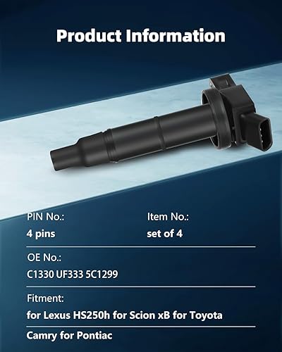 Vista 1515 de ECCPP Bobinas de encendido portátiles de repuesto para automóvil compatibles con Infiniti I30/para Nissan Maxima 3.0L V6 2000-2001 Reemplazo