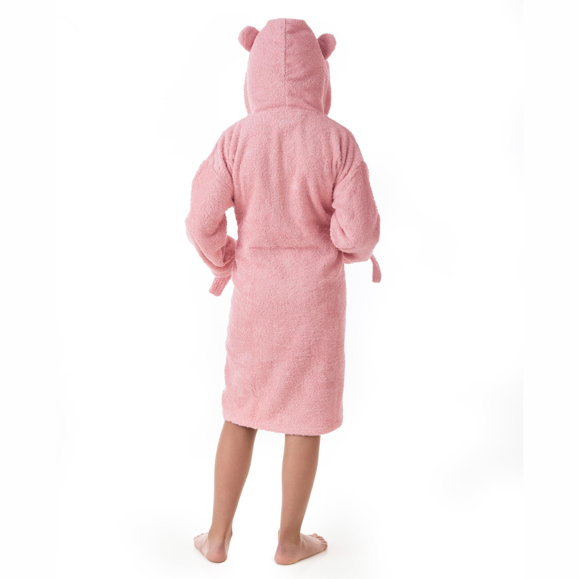 LEBENGOOD - Accappatoio Bambini adolescenti Cotone: Bambino, Bambina, 100% Cotone OEKO-TEX - 2 tasche, cintura, cappuccio