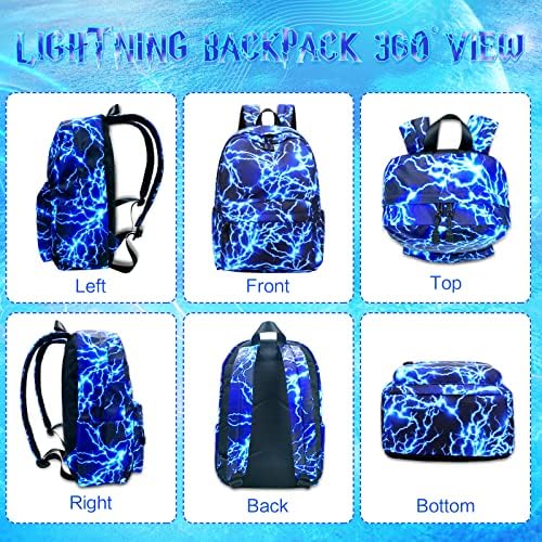 Blue Starry Laptop Backpack for Men 17 Inch Lightning Personality Bag Large Waterproof Travel Daypack Fashion Gifts for Teens 6 Blue Starry Laptop Backpack for Men 17 Inch Lightning Personality Bag Large Waterproof Travel Daypack Fashion Gifts for Teens