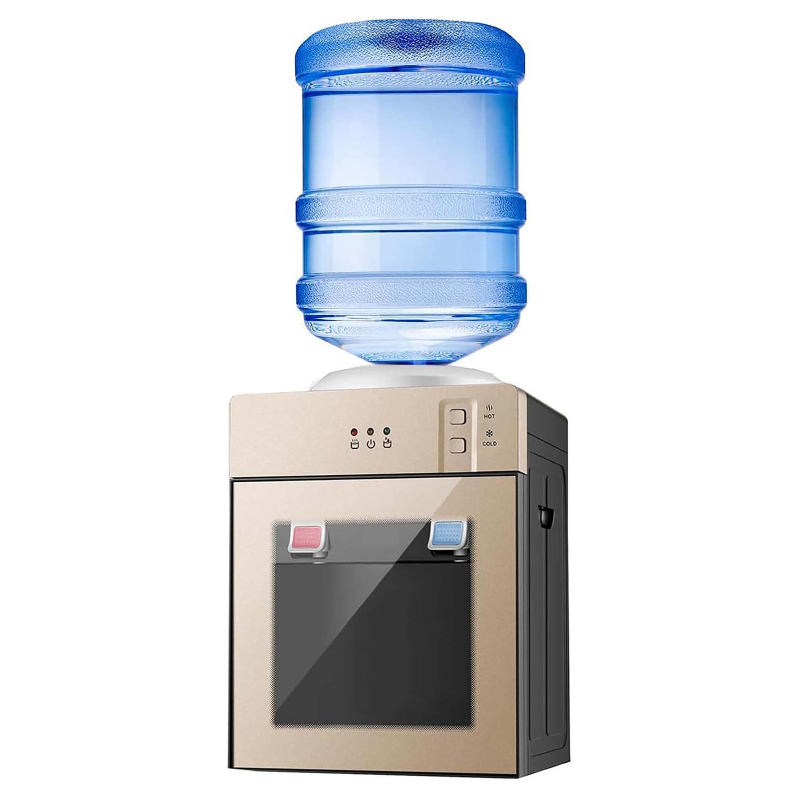 Gaocunbing Gold 1 Top Loading Water Cooler Dispenser, Refrigeration And Heating 3 Temperature Settings, Mini Water Cooler Dispenser Countertop, Desktop Electric Hot And Cold (Gold 1)