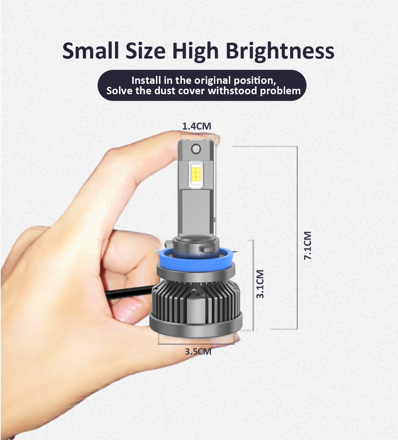 D-Lumina Lampadina H8/H11 LED Canbus 120W 22000LM Auto Lampada per auto Conversione luci lampadina 6000K - 2 anni di garanzia,2 pezzi