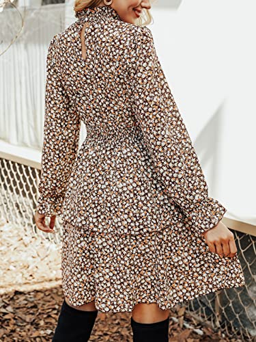 Robe mini fleurie anti-transpiration CUPSHE à manches col fluide - 2