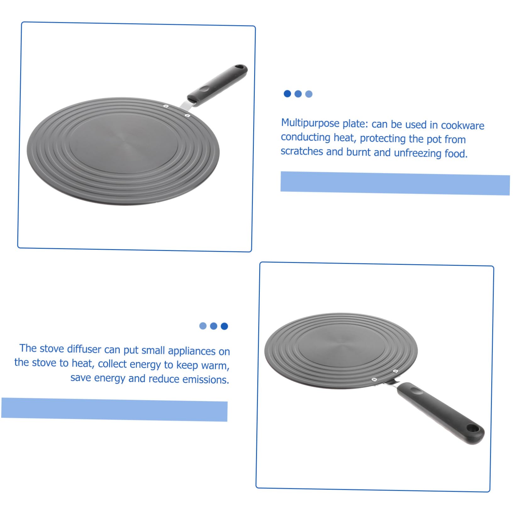 Placa Difusora de Calor y Mantener el Calor de Aleación de Aluminio Redonda para Descongelar Alimentos en Cocina