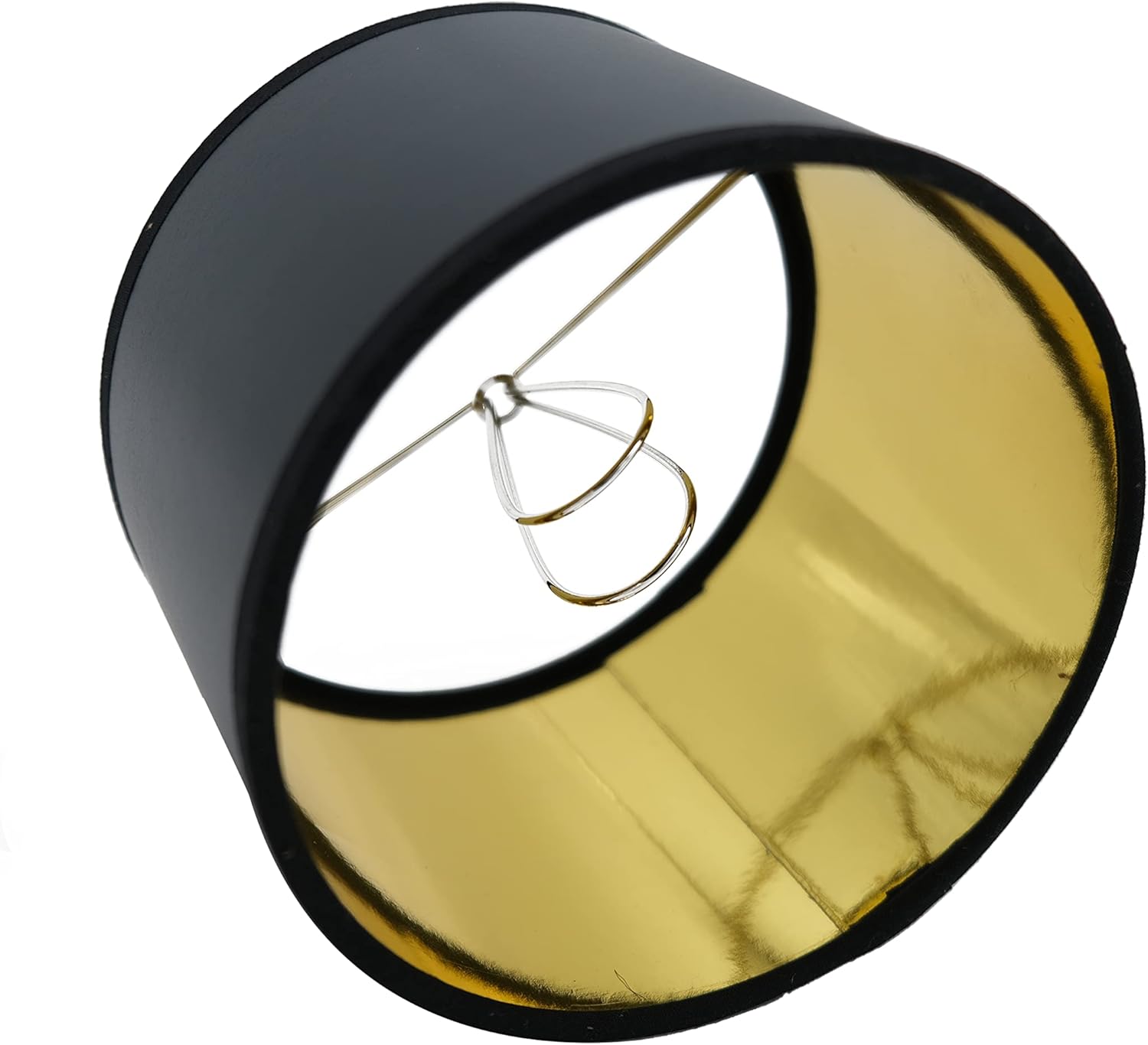 Upgradelights 5 Inch Retro Barrel Drum Clip on Chandelier Lampshade (Black) 5.5x5.5x4