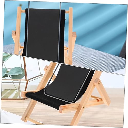 Miniatura 2 de Toyvian 10 Pcs Mini Beach Chair Adjustable Chair Mini Miniatures Chair Mini Chair Phone Holders Mini Stand Mini Furniture Desktop Phone Rack Canvas