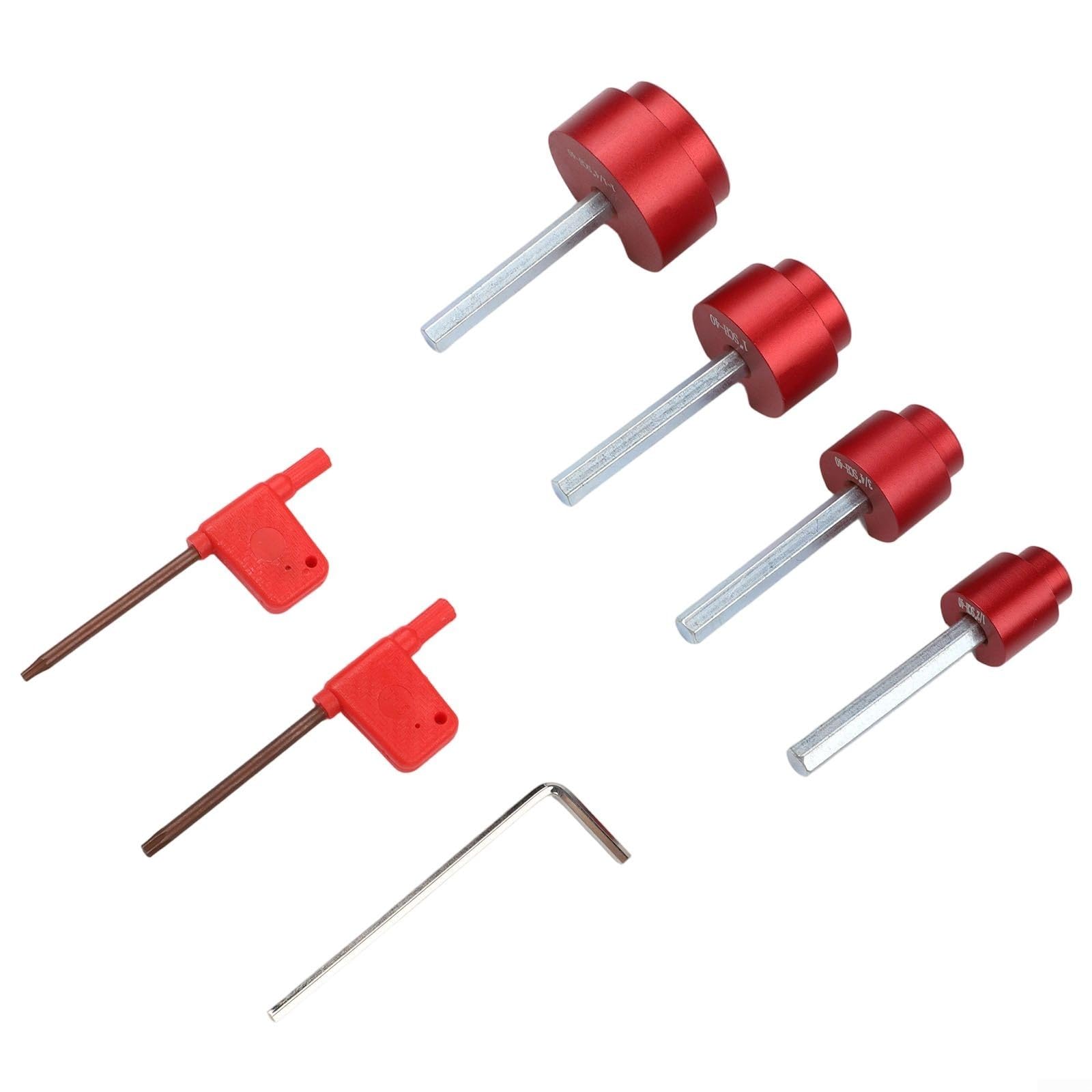 Kit de escariador de tubería de PVC, 8 piezas, aleación de aluminio de 1/2-4 pulgadas para accesorios SCH, brocas de vástago hexagonal para quitar tubos de PVC CPVC ABS rotos de juntas soldadas o