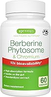 Vista 1 de Igennus Dual Action Berberine Phytosome 550mg & Chromium Picolinate, 10x Absorption, Blood Glucose Control, Standardized Berberis Extract