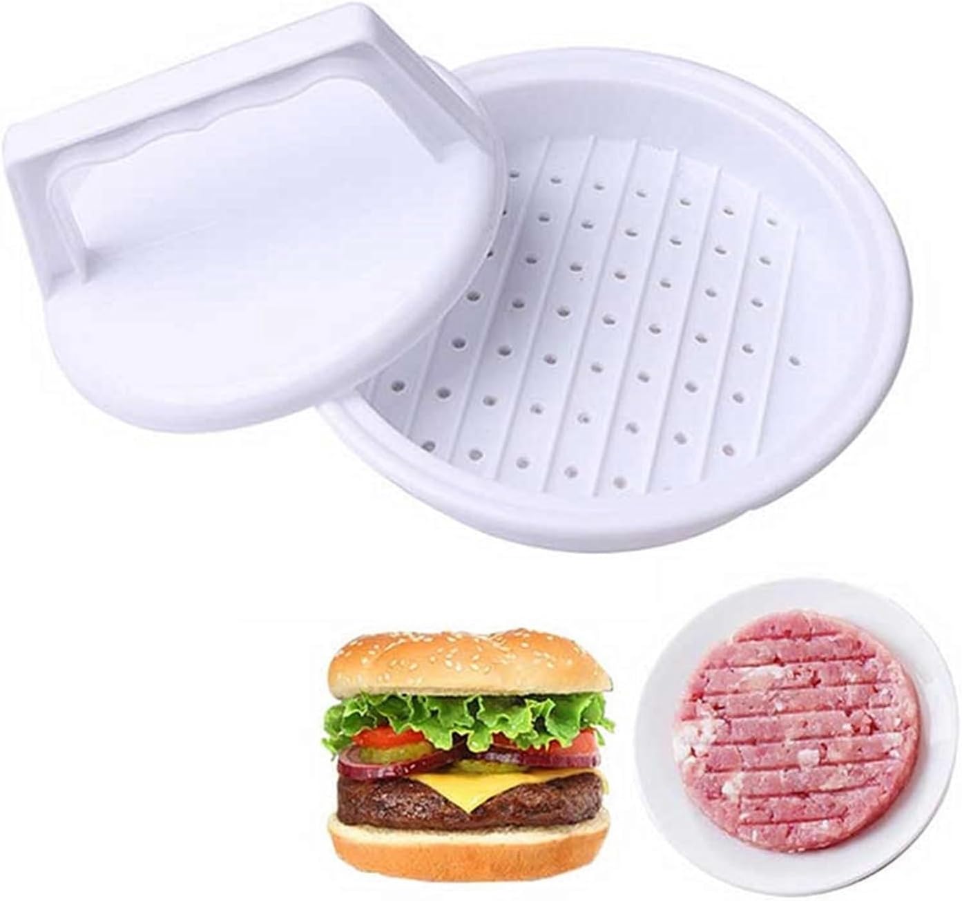 1 Set Kitchen Tool Round Shape Press Plastic Grill Press Mould Grill Maker Mould