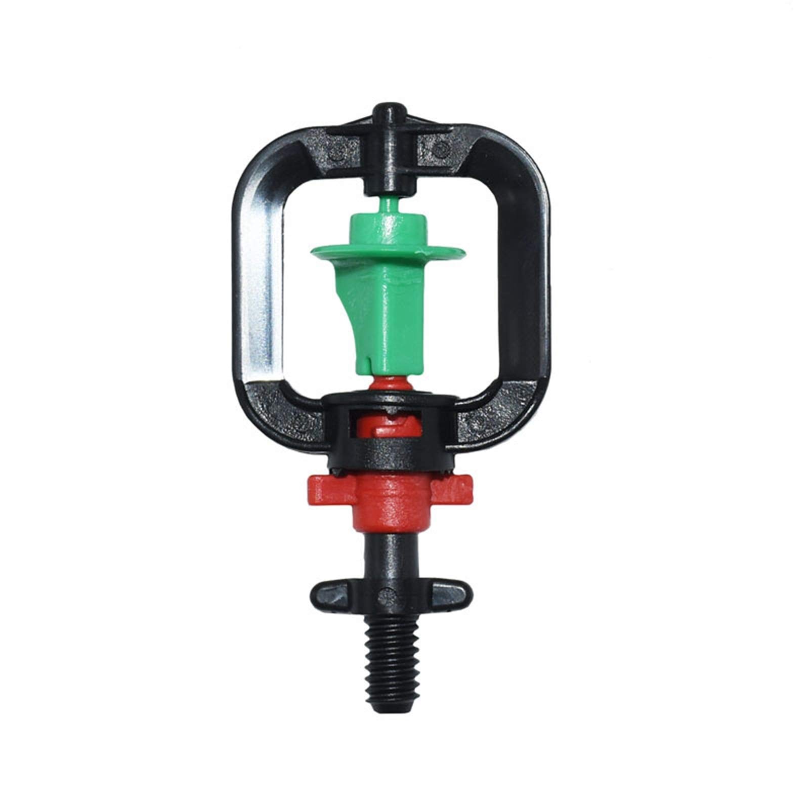 Irrigazione di Giardinaggio irrigata Garden Microjet Sprinkler Greenhouse Hanging Roting Micro Ugello Micro con spinata 1/4 "6mm Connettore filettato da 6 mm 100pcs (Color : Threaded)