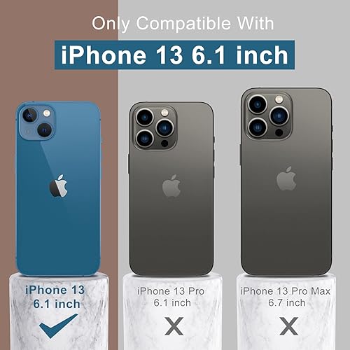 Miniatura 7 de DEENAKIN Funda para iPhone 13 con protector de pantalla cubierta de cámara mejorada goma de gel de silicona suave probada en caídas de 16 pies funda