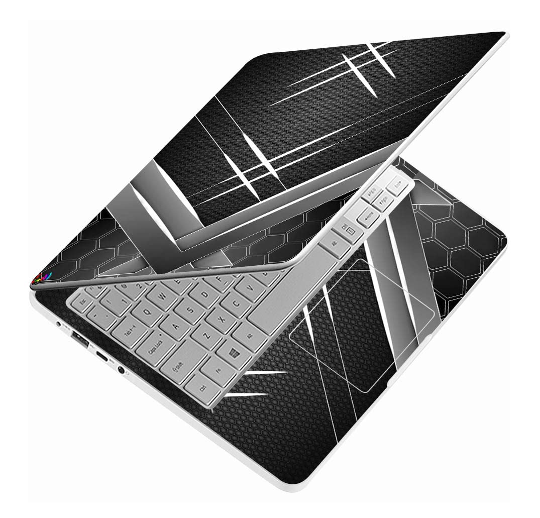 Glossy Designs Full Body Laptop Skin Upto 15.6 inch Sticker Compatible for Dell/HP/Lenovo/Acer/Sony All Laptop Size Upto 14 to 15.6 Inch- Monocrome Hexagone (B0BNC3CX6C) Amazon Price History, Amazon Price Tracker
