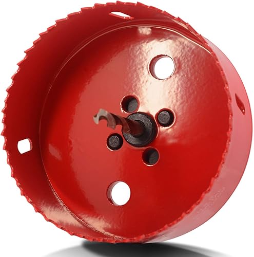 Miniatura 3 de Koopi Sierra de agujero de 4.5 pulgadas con eje resistente, cortador de agujeros bimetálico de 4 12 pulgadas de profundidad de 1.496 in para