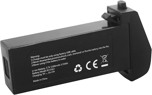 Miniatura 4 de sea jump 3.7V 1500mAh Lipo Batería Adecuado para S20 S29 A4 PL-515 Quadcopter Aéreo Plegable Control Remoto Drone Batería Negro