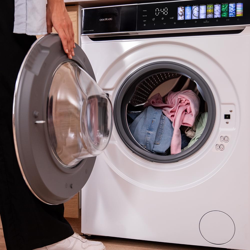 Cecotec Waschmaschine 10 kg Bolero DressCode 10970 Direct Drive | Energieklasse A, Direct Drive Motor, 1400 rpm, 11 Programme, FullColor-Display, SteamMax, Spa Care und XXL-Tür