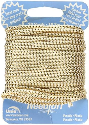 #07 Metallic White Gold - Needloft® Craft Cord 2 Pack 40 Yards (2x20yds)