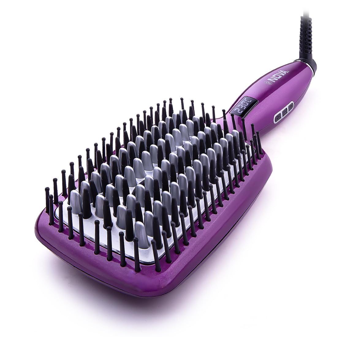 NOVA NHS 907 Hair Straightener and Brush (Purple)