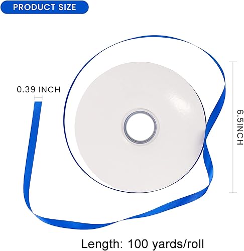 Miniatura 9 de Cinta de satén de poliéster rojo de 1 pulgada para envolver regalos, cinta de tela de alta densidad de 100 yardas para bodas, envoltura de regalos,
