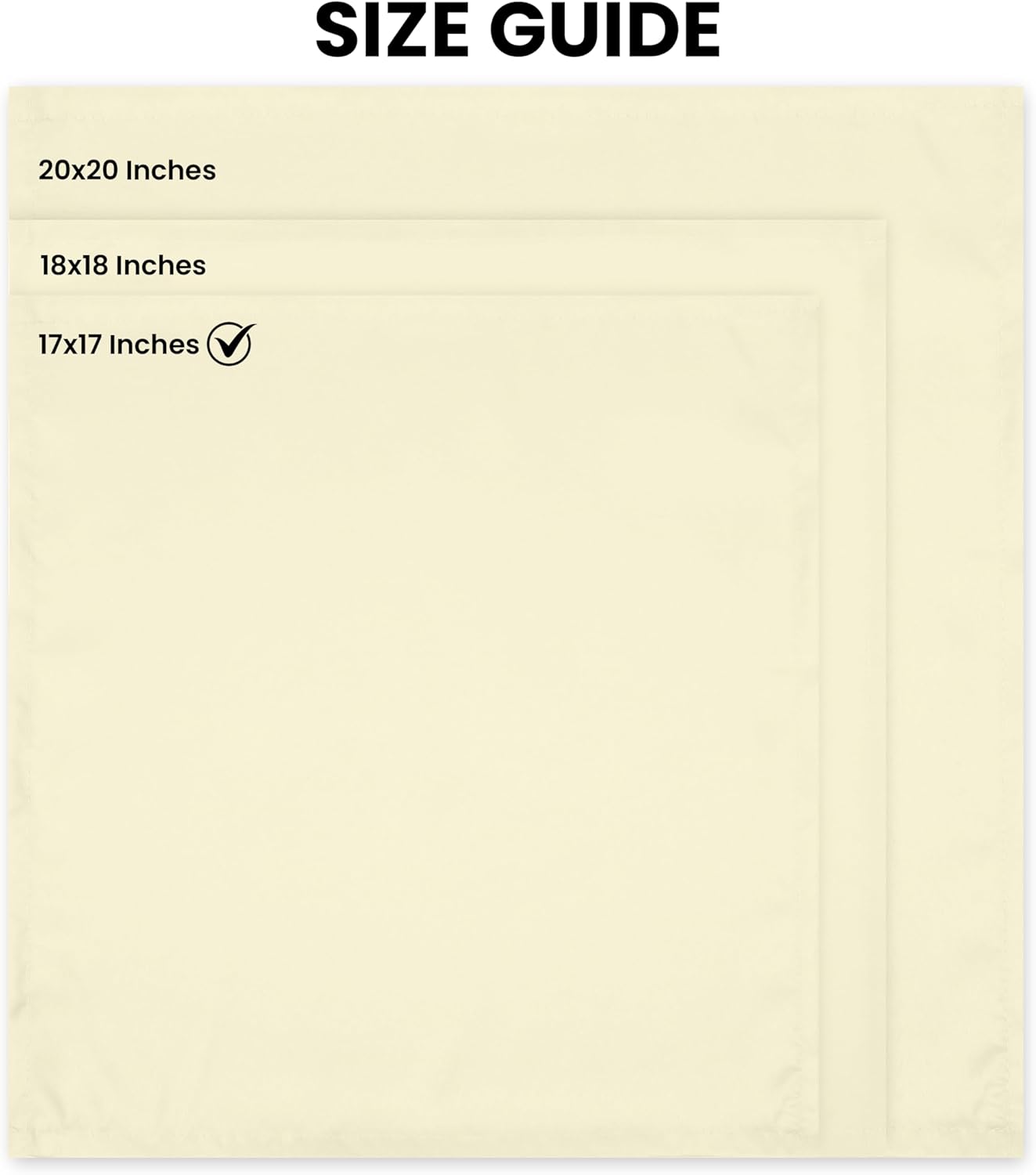 Utopia Home [24 Pack, Ivory] Cloth Napkins 17x17 Inches, 100% Polyester Hemmed Edges, Washable and Reusable Ideal for Parties, Weddings and Dinners Ivory 17" x 17" (Set of 24)