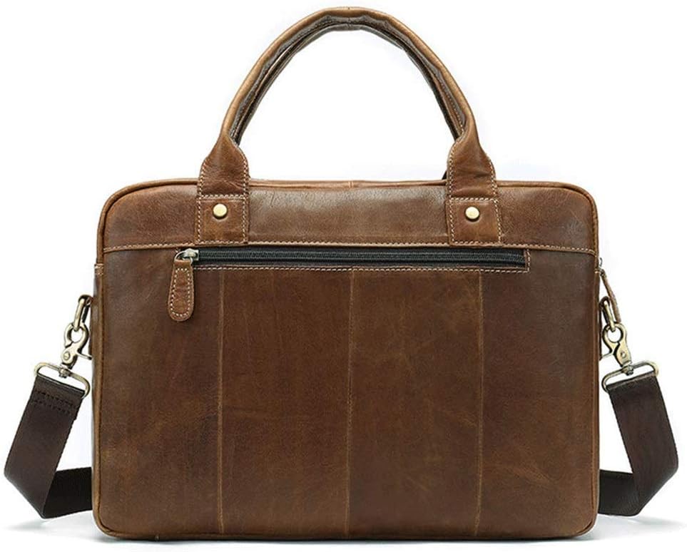 SIDUFHAOPKLL Briefcase for Men Computer Bag Laptop Waterproof Retro Business Travel Messenger image 4