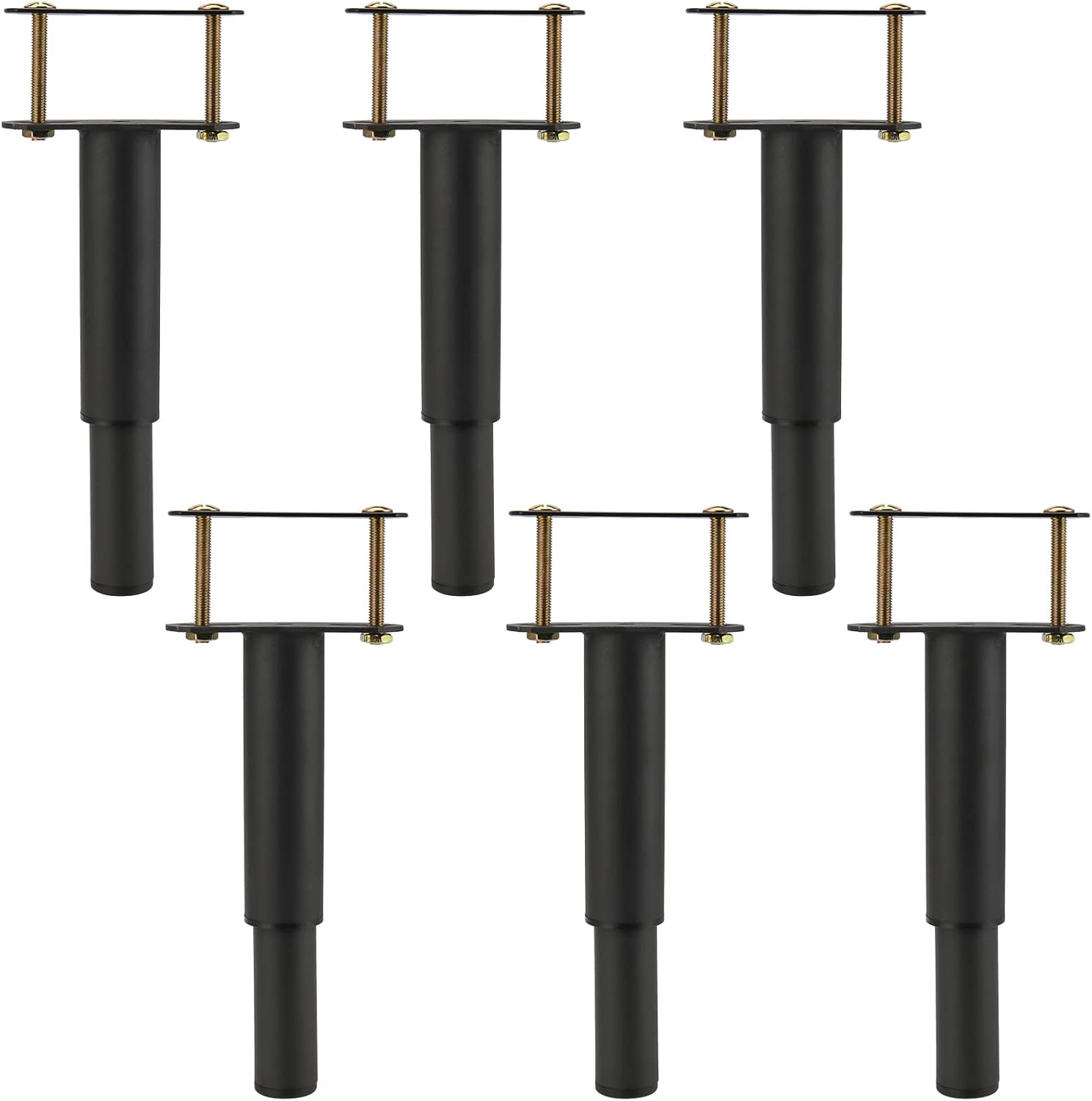 JEUIHAU 6 Pcs Adjustable Height Center Support Leg for Bed