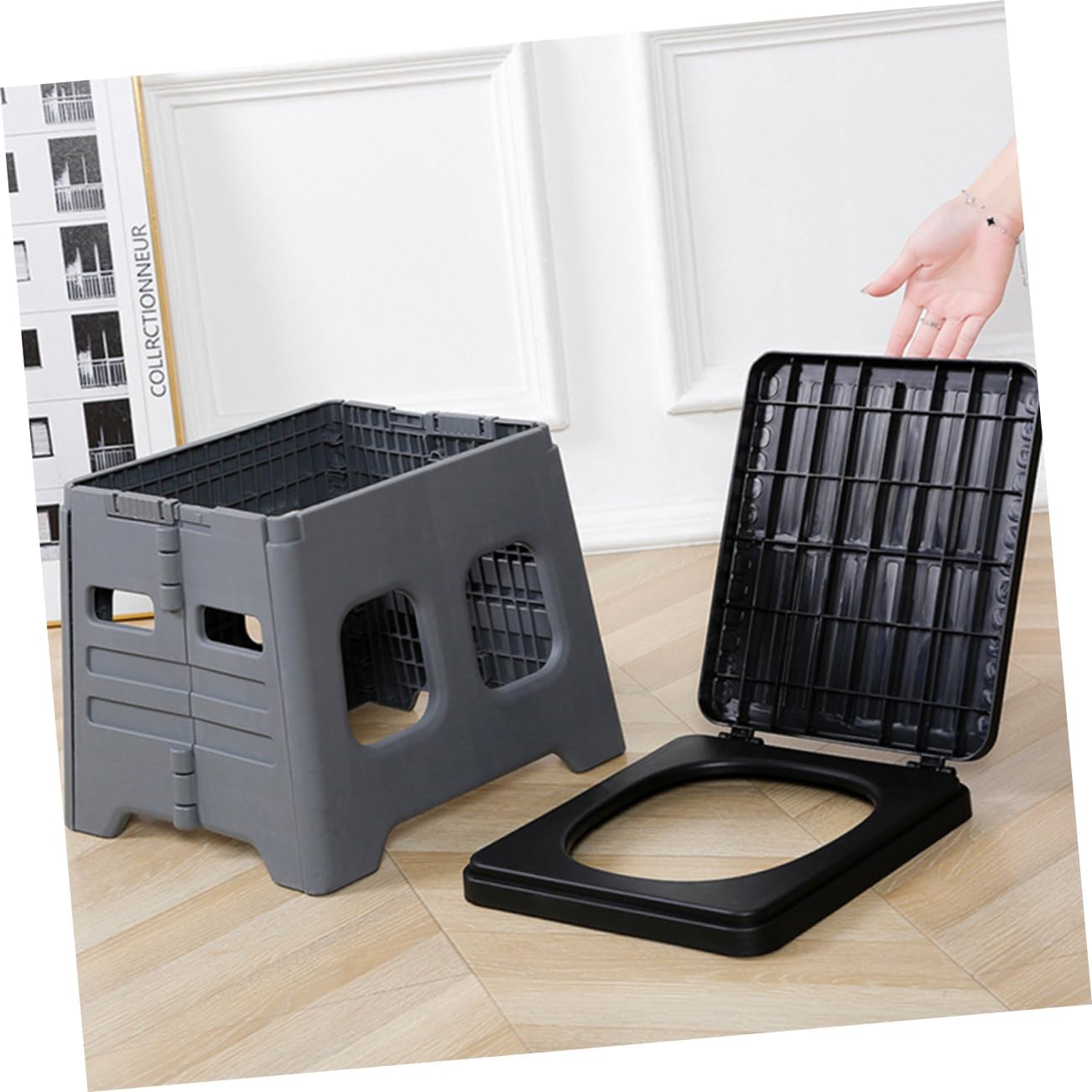 Toyvian Portable Toilet for Travel Multi Function Car Toilet Emergency Potty for Camping Outdoor Use High Load Bearing Capacity Convenient for Outdoor Adventures