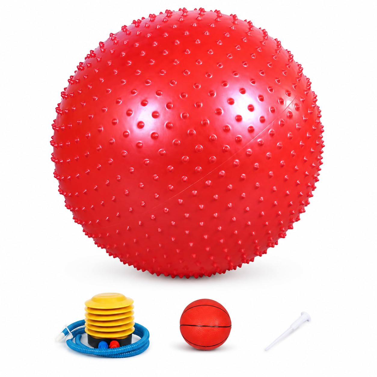 Pelota Infantil Inflable Ejercicio , 75CM rojo (versión engrosada)