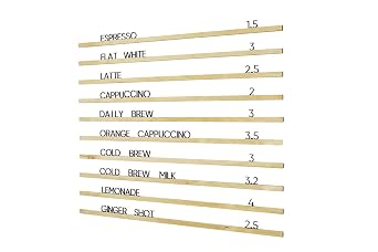 Wooden Letter Board - Large Changeable Message Board with Letters, Numbers & Cafe Menu Bar Salon Price List