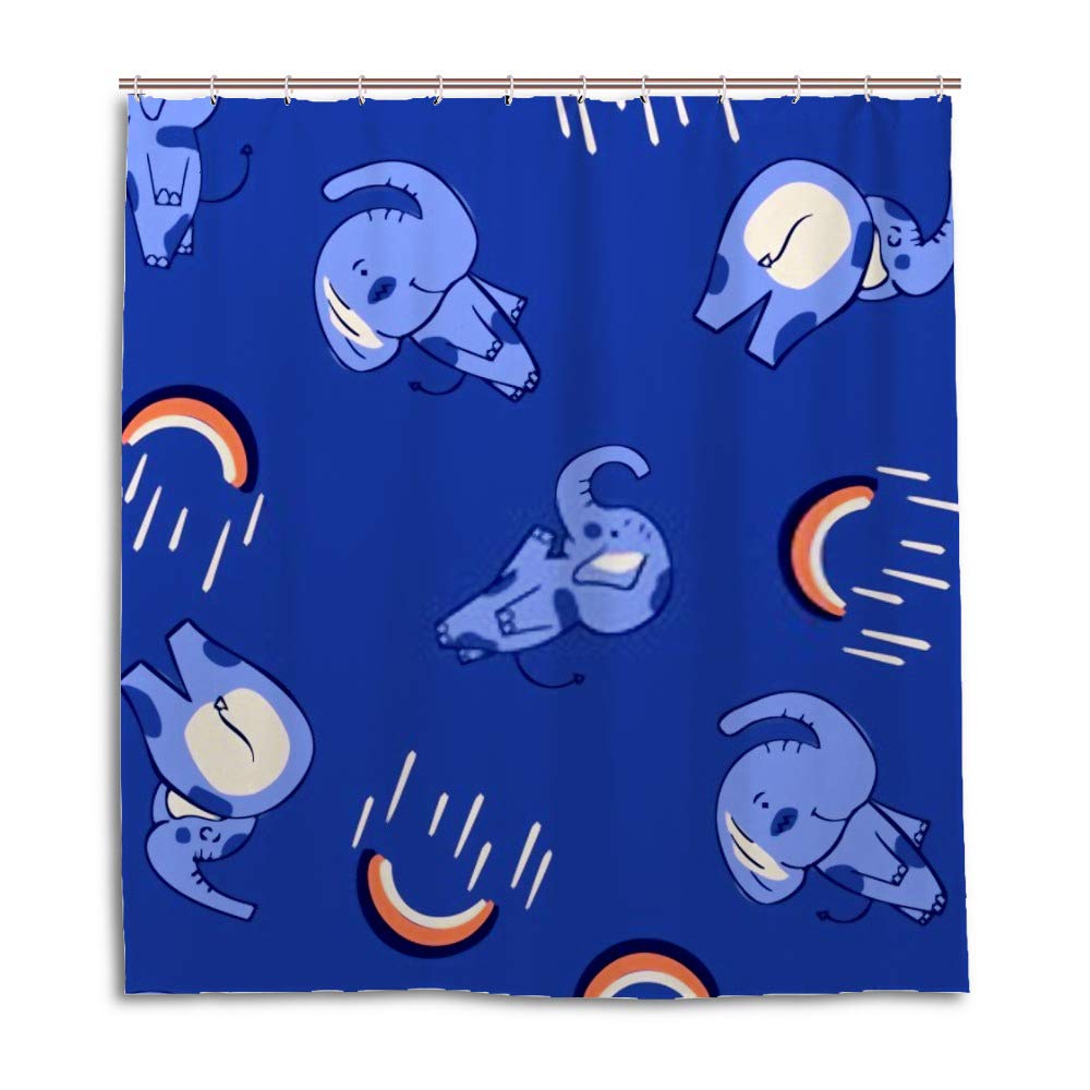 Rideau de douche éléphant mignon pour baignoire familiale et douce routine