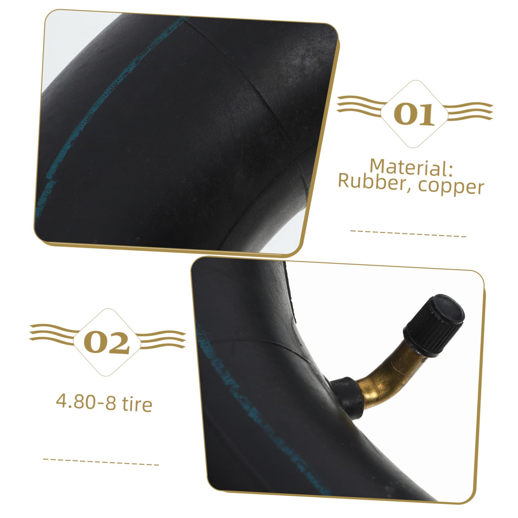 5pièces Chambre à Air De Brouette Remplacement Caoutchouc pour Roue De Brouette Compatible avec Tondeuses Et Remorques Installation Facile Robuste Et