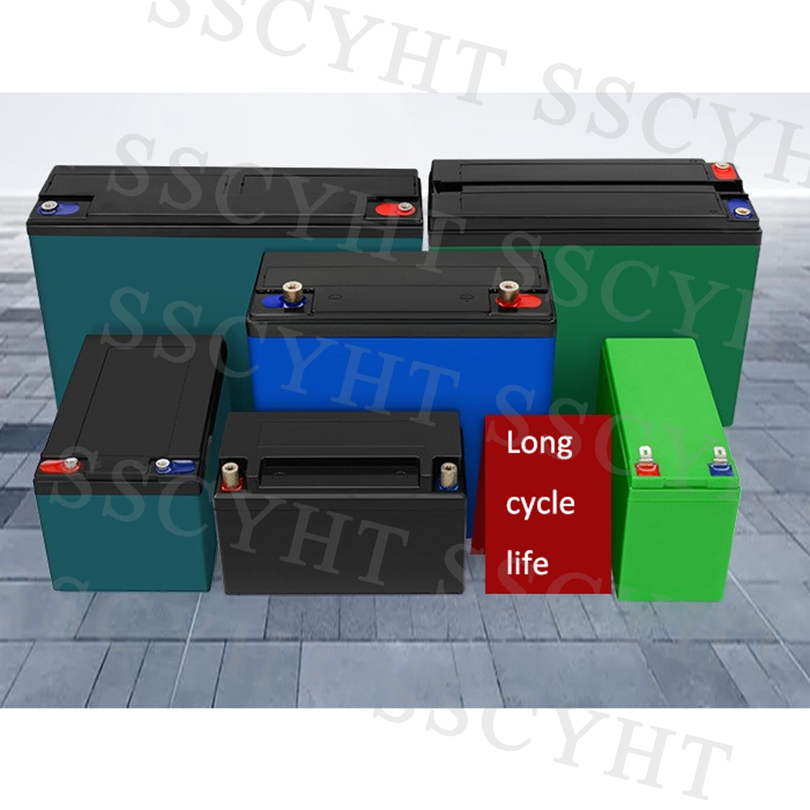 Batteria LiFePO4 12V 5Ah a 200Ah Pacco Batteria Litio Ricaricabile per ecoscandagli Illuminazione Emergenza Camper Attrezzatura Campeggio e Motori elettrici Traino