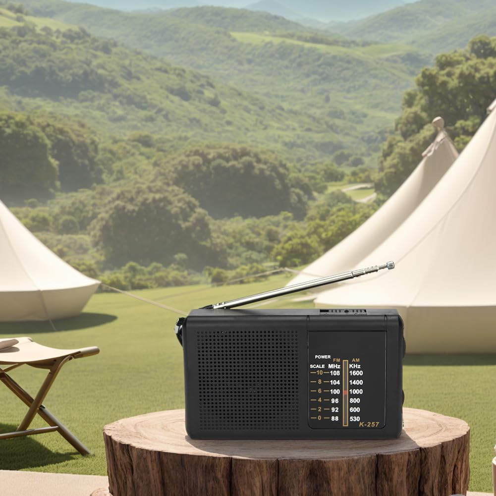 Set de 5 radios portátiles Am/FM con Altavoz, Antena telescópica, radios de transistores compactas Fora Uso doméstico, Interiores, emergencias, Camping y Senderismo, Radio de Bolsillo de