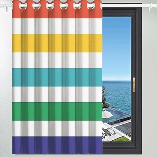 Cortinas de amortiguación de sonido a rayas, decoración personalizada, cortina opaca para puerta, cortinas para cuartos separados para habitación de