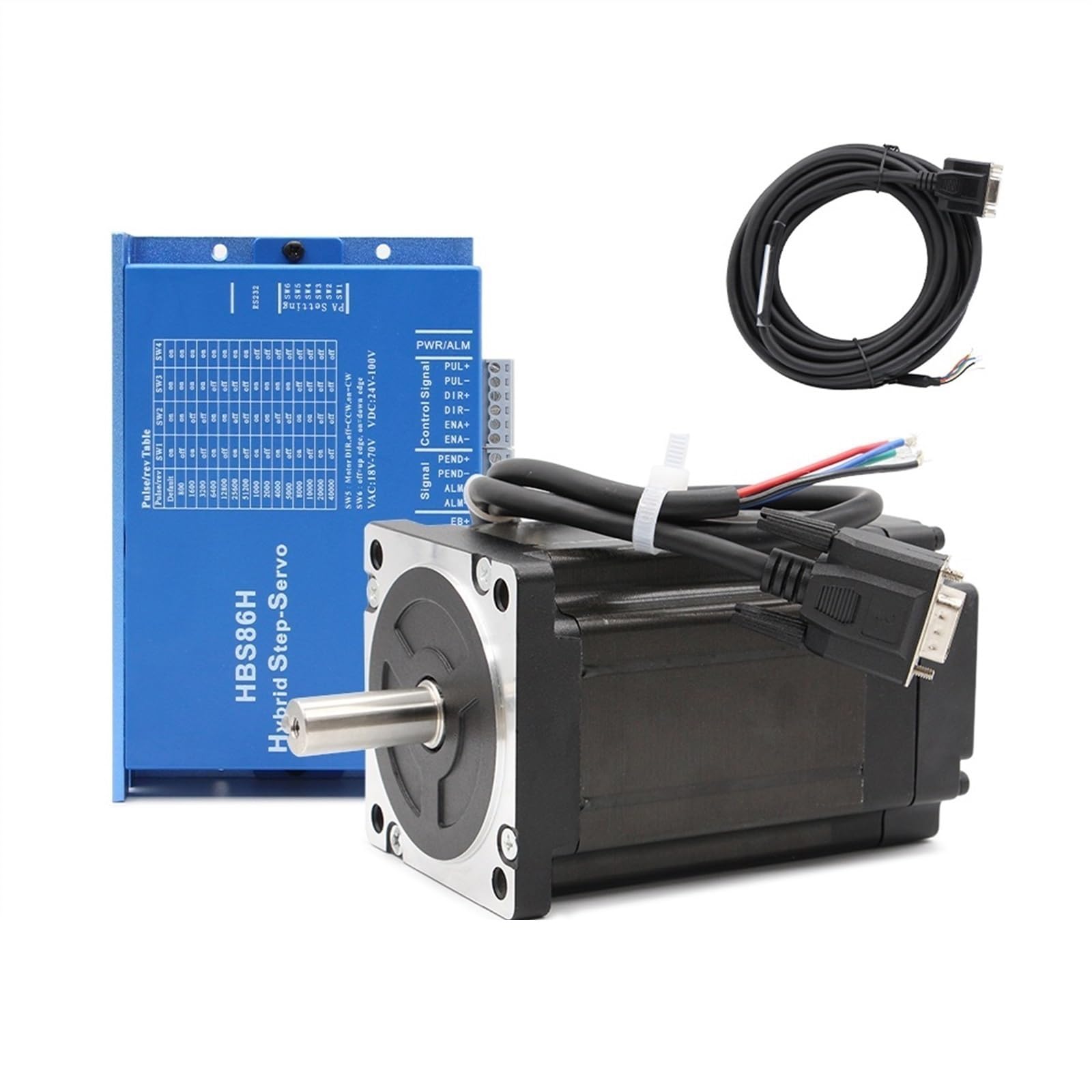Nema 34 8,5 Nm Closed Loop Schrittmotor-Kit HBS86H + 86HS85N 1200Oz-in Hybrid-Schrittservomotor DC (30-110) AC (18-80 V) Schrittmotor