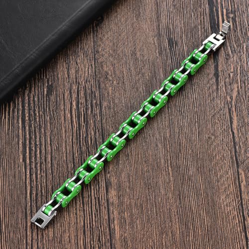 Pulsera Masculina Cadena de Bicicleta Acero Inoxidable miniatura 4
