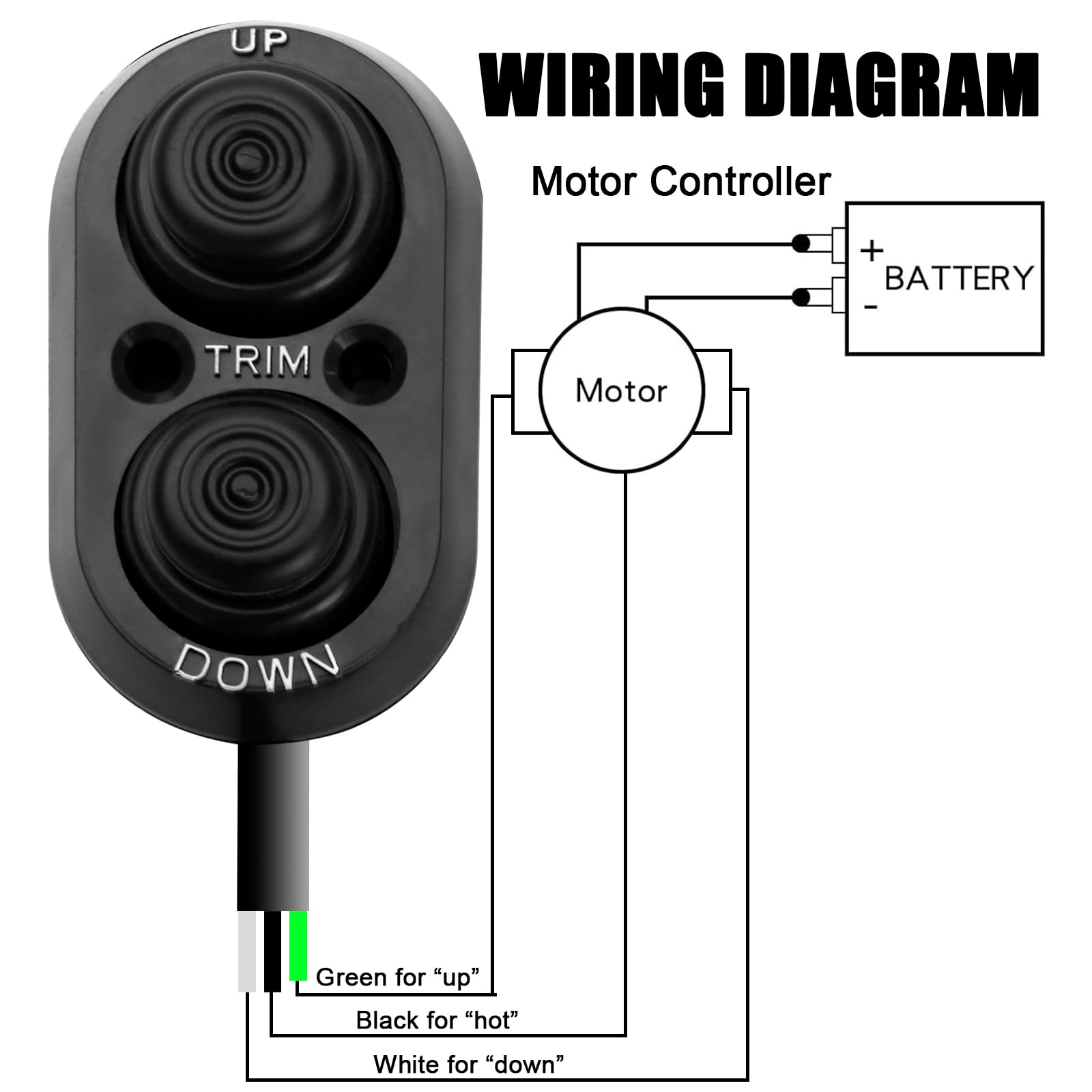 Boat Trim Switch,Tilt Trim Switch Waterproof, Jack Plate Switch Suitable for Fishing Boats Yachts Ships