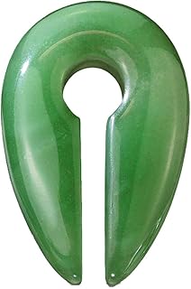 Tata Giselle Plug Tunel Ucho Jade - Stożek wiszący do otworu w kształcie Jade Semi-Precious kamień - pięć rozmiarów do wyboru -