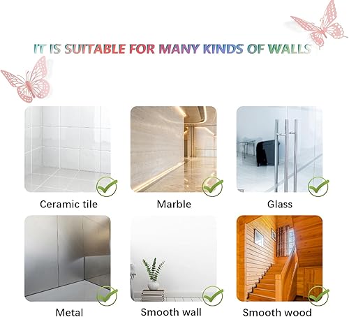 Miniatura 59 de SAOROPEB - Calcomanía 3D de mariposa que brilla en la oscuridad, 24 unidades, 3 tamaños, para decorar techo o pared, suministros de fiesta, 24