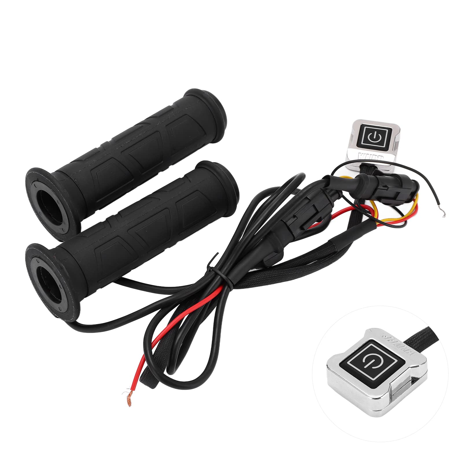 1 Paire de poignées de Guidon de Moto, 22mm, 7/8 Pouces, Thermostat Intelligent à 3 Vitesses, poignée chauffante électrique