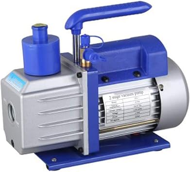 Poafamx Small Electric Vacuum Pump 375W Air Release Manifold Gauge Exhaust Speed 2.5L/S with Oil Backflow Prevention Function, Low Noise, Car Air Conditioner Repair, Vacuum Welding, Vacuum Printing,